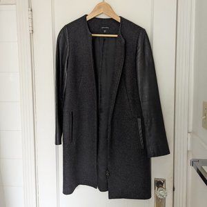 Judith & Charles black zip-up coat
